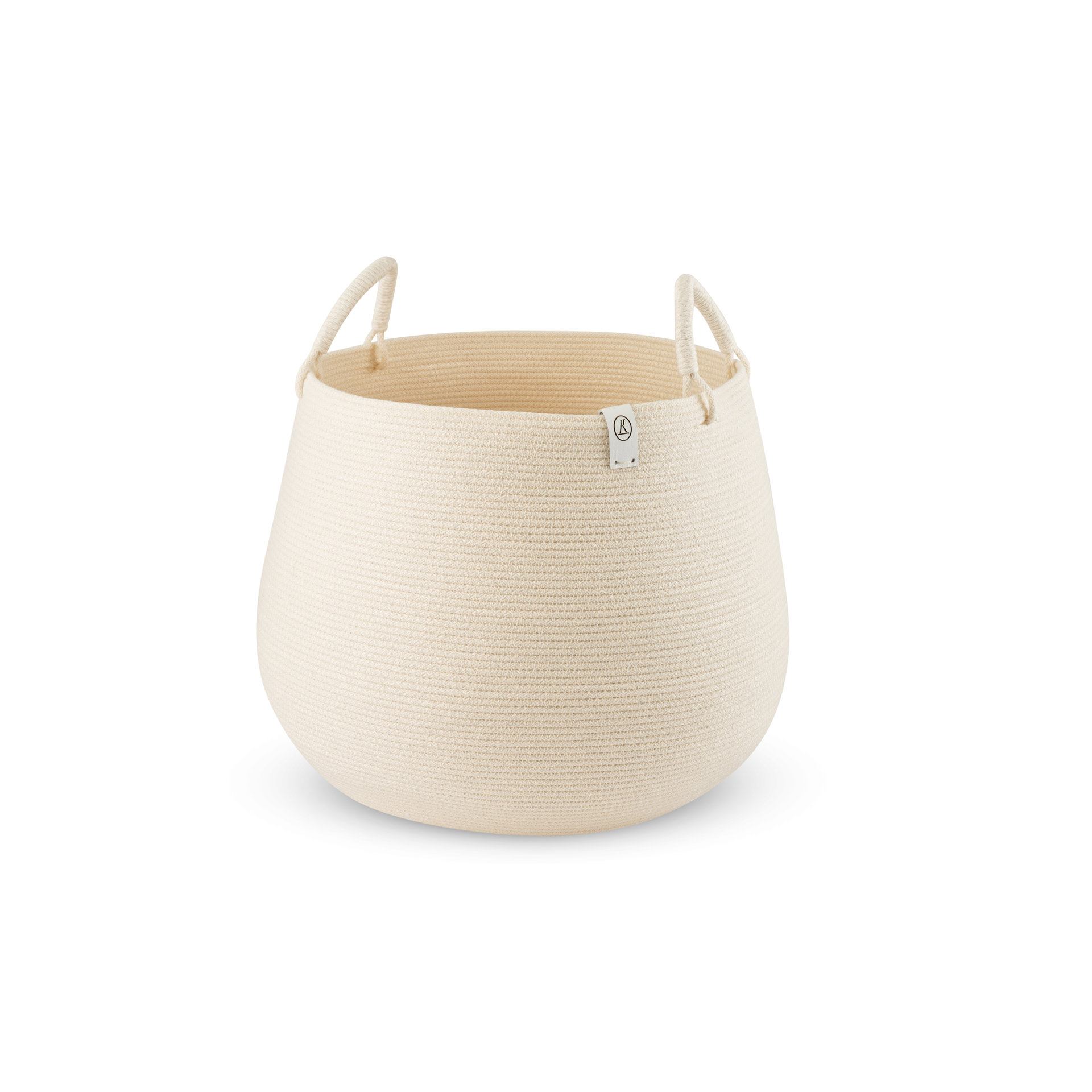 Корзина хлопковая Уют молочная 30 см - крупное фото 1