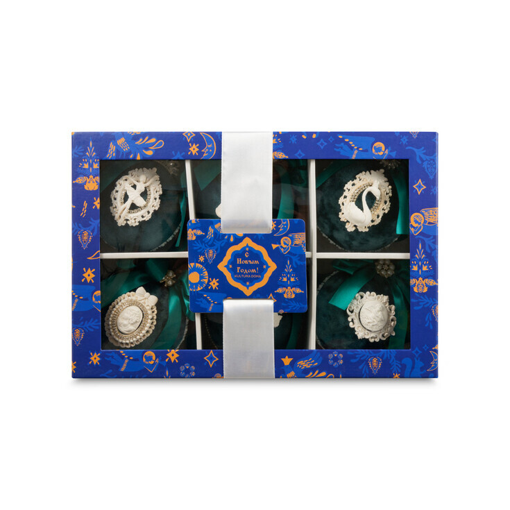 Набор ёлочных шаров Новогодние истории, зеленый - мобильное фото 2