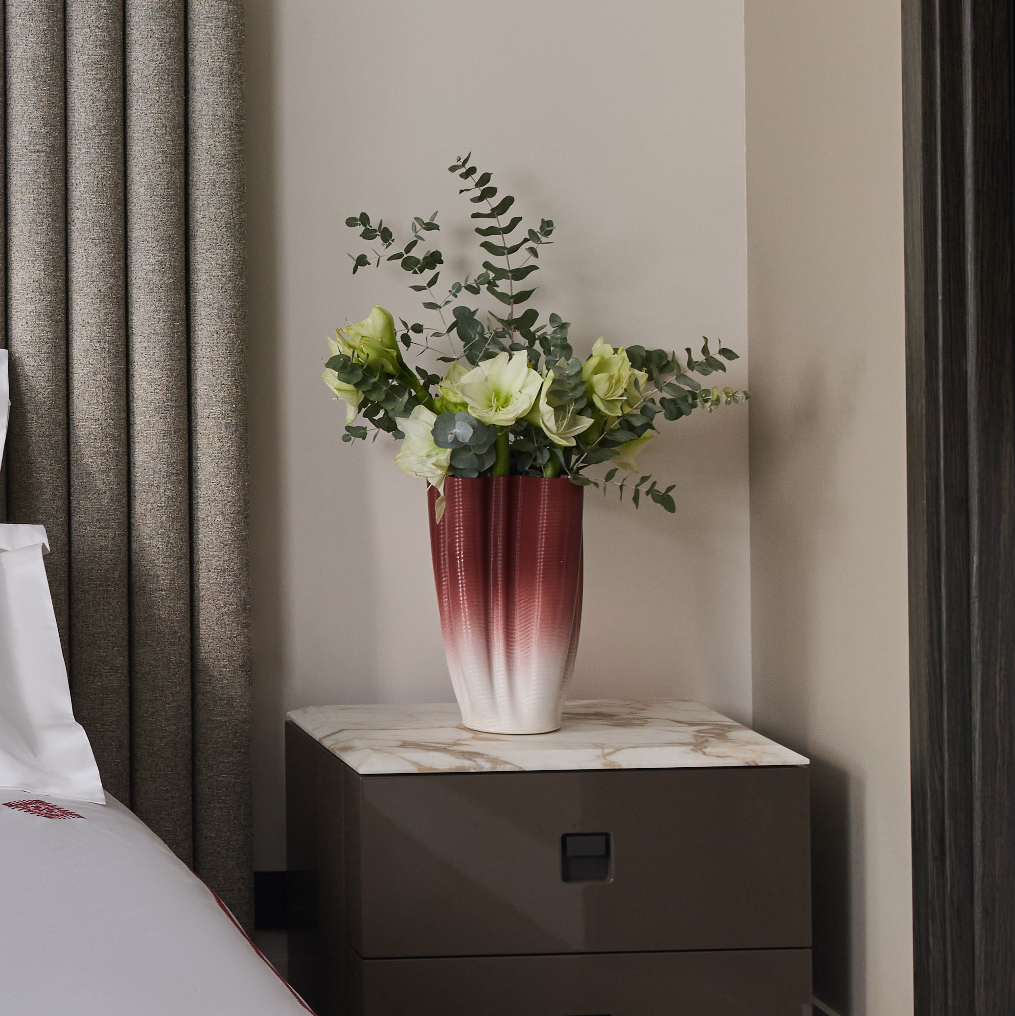 Ваза 3D Орхидея красная 28 см - крупное фото 2